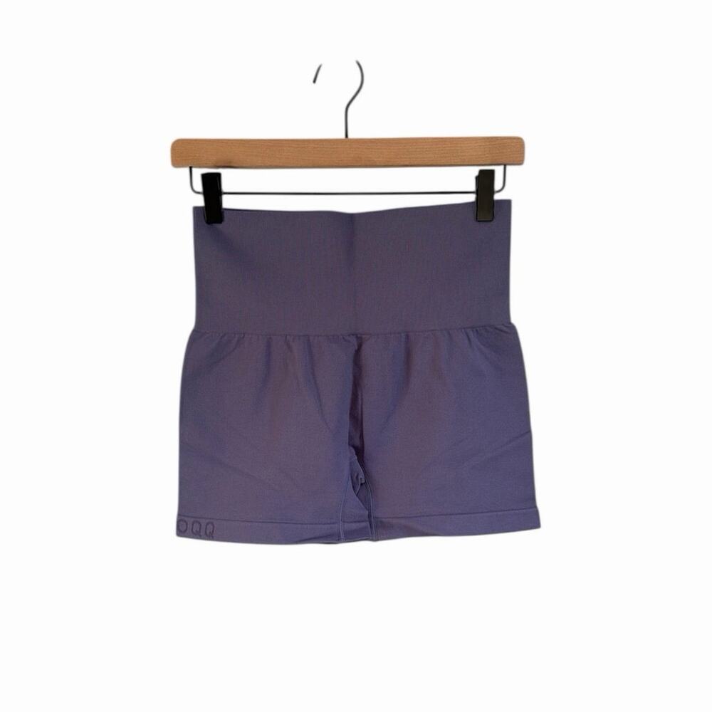 OQQ Purple Workout Butt Lifting High Waist Athletic Gym Shorts sz Extra Large